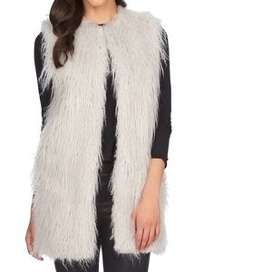 GUC 1.STATE Faux Fur Vest Grey Size Small